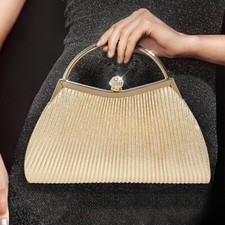 Bolsa de mão feminina para noite corrente strass bolsa carteiro bolsa cintilante (ouro) comprar usado  Enviando para Brazil