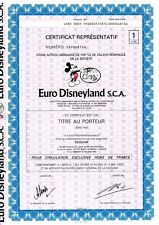 Euro Disneyland S.C.A, Paris, 1983 (1 Action), Coupons, uncancelled ohne Stempel, usado comprar usado  Enviando para Brazil