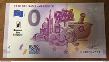2019 MARSEILLE FÊTE DE L'AÏOLI TEMPLIERS BILLET 0 EURO SOUVENIR BANKNOTE MONEY, usado comprar usado  Enviando para Brazil