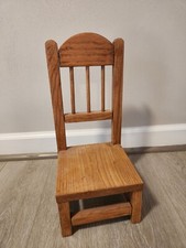 Cadeira de boneca vintage de madeira maciça feita à mão grande 15" de altura feita exclusivamente, usado comprar usado  Enviando para Brazil