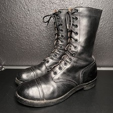 Botas de combate vintage anos 60 BF Goodrich BFG couro preto salto militar Vietnã 10R, usado comprar usado Botas de combate vintage anos 60 BF Goodrich BFG couro preto salto militar Vietnã 10R, usado comprar usado  Enviando para Brazil