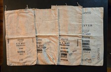4 EUA ESTADO PERFEITO 1957-73 Roosevelt DINE $ Washington QUARTO sacos de moedas de lona vazios comprar usado  Enviando para Brazil