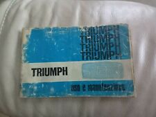 Triumph libretto uso usato  Bibbiano