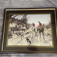 Vintage framed hunting for sale  SKEGNESS