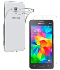 For SAMSUNG GALAXY GRAND PRIME CLEAR CASE + TEMPERED GLASS SCREEN PROTECTOR na sprzedaż  Wysyłka do Poland