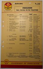 Usado, Gráfico de lubrificação de carcaça de trator Petroliana; Ferguson TE, TE-F20, TE-T20 nº 1568 comprar usado  Enviando para Brazil
