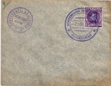 Carimbo postal capa Espanha 1906 CONFERENCIA INTERNACIONAL ALGECIRAS (1047), usado comprar usado  Enviando para Brazil