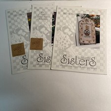 Lote de 3 patrones de punto de cruz contados de hermanas y mejores amigas segunda mano  Embacar hacia Mexico