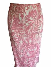 NOVO Pendleton Saia Longa Reta Rosa Transparente Branco Paisley Zíper Lateral Forrado 10 comprar usado  Enviando para Brazil