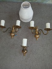 Brass wall lights for sale  COLCHESTER