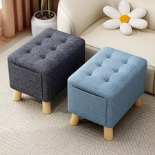 Linen fabric footstool for sale  UK