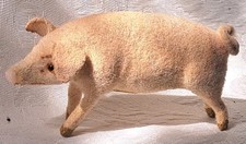 Vintage flocked pig for sale  Salisbury