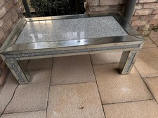large square glass coffee table for sale  LONDON
