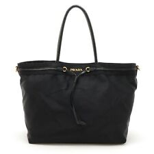 Usado, Bolsa tote PRADA jacquard ombro náilon couro envernizado NERO preta P... GZl141tr comprar usado  Enviando para Brazil