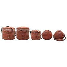 Estojos de bateria de couro acolchoados 5 peças conjunto de bolsa de bateria 20x14, 12x8, 10x8, 14x14, 14x5,5 comprar usado  Enviando para Brazil