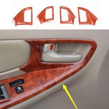 Para Toyota Corolla 2003-2008 Madeira Pêssego Grão Interior Maçaneta da Porta Tampa de Fechadura 4X comprar usado  Enviando para Brazil