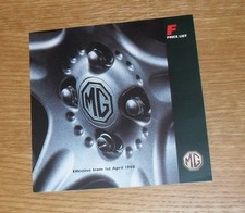 Mgf price list d'occasion  Expédié en Belgium