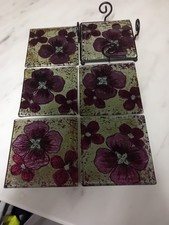 Square glass coasters for sale  PRESTON