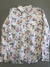 Usado, Camisa feminina Old Navy colarinho grande clássica botão para cima julho fogos de artifício gráfico comprar usado  Enviando para Brazil