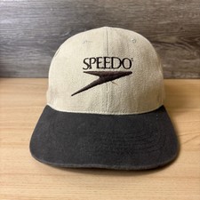 Usado, Boné vintage Speedo Snap Back azul marrom preto natação ajustável comprar usado  Enviando para Brazil