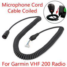 Usado, Cabo conector enrolado cabo microfone microfone preto rádio Garmin VHF 200 comprar usado  Enviando para Brazil