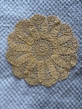 Vintage yellow crochet for sale  WREXHAM