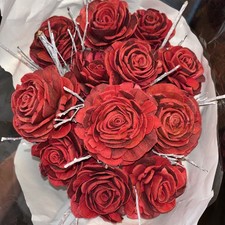 Dozen wooden roses for sale  Croydon