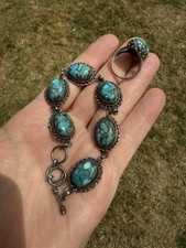 Turquoise bracelet ring for sale  Elma