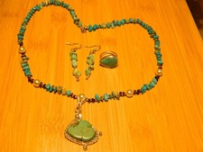 Lot bijoux turquoise d'occasion  Villers-Saint-Paul