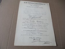 Diploma vittorio emanuele usato  Italia