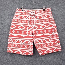 Usado, Roupa de banho J.CREW masculina 32 vermelha original longboard estampada cordão comprar usado  Enviando para Brazil