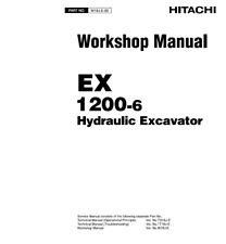 HITACHI EX1200-6 Escavadeira Hidráulica Serviço Reparação Manual Impresso comprar usado  Enviando para Brazil