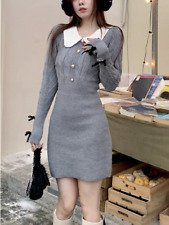 Usado, Mini vestido Bodycon de malha moda feminina vestido de festa curto fino manga longa comprar usado  Enviando para Brazil