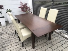 Esszimmertisch holz lederstüh gebraucht kaufen  Halle