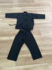 Conjunto de uniforme de karatê Century Kids arte marcial taekwondo preto tamanho 00 comprar usado  Enviando para Brazil