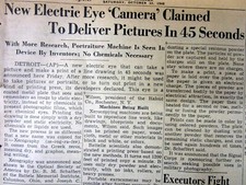 Jornal de 1948 anunciando a INVENÇÃO da MÁQUINA DE CÓPIA - por fotocópia XEROX  comprar usado  Enviando para Brazil