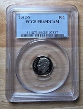 2012 S 10C Clad Roosevelt Dime PCGS PR69DCAM 25107837 comprar usado 2012 S 10C Clad Roosevelt Dime PCGS PR69DCAM 25107837 comprar usado  Enviando para Brazil