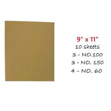 Lixa seca úmida 10 peças 60 100 150 grãos tinta madeira sortida metal plástico 9x11 comprar usado  Enviando para Brazil