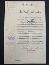 Diplôme médaille coloniale d'occasion  Malakoff