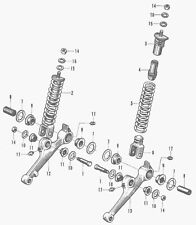 Conjunto de bucha de suspensão dianteira Honda P50 PC50, usado comprar usado  Enviando para Brazil