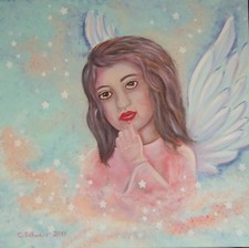 Nachdenkliches engelchen 60x60 gebraucht kaufen Nachdenkliches engelchen 60x60 gebraucht kaufen  Olsberg