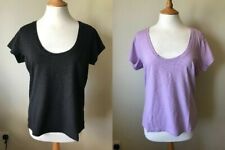 Camiseta Hush algodão gola redonda XS-XL orgânica preta branca ou viola comprar usado  Enviando para Brazil