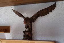 Holzfigur adler schlange gebraucht kaufen  Pforzheim