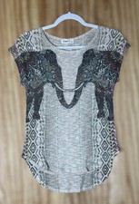 Usado, Estampa tribal étnica boho artística chique gengibre tamanho G top eclético festival hippie comprar usado  Enviando para Brazil
