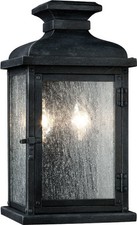 Aplique de pared exterior con frontón de estudio Visual Comfort, 36 vatios totales oscuro segunda mano  Embacar hacia Mexico