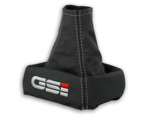 FÜR OPEL ASTRA F 91-02 SCHALTMANSCHETTE SCHALTSACK LEDER + STICKEREI GSi GRAU na sprzedaż  PL