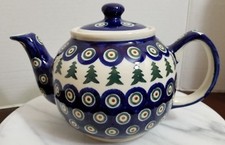 CERÂMICA POLONESA BOLESLAWIEC PINHEIRO AZUL BULE DE PORCELANA comprar usado  Enviando para Brazil