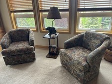 Patterned armchairs set for sale  Big Bear Lake