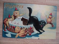 Cartão postal em relevo HALLOWEEN gato preto salta de bolo assusta J-O-Ls namorados, usado comprar usado Cartão postal em relevo HALLOWEEN gato preto salta de bolo assusta J-O-Ls namorados, usado comprar usado  Enviando para Brazil