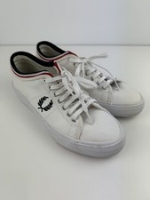 Tênis Fred PerryFred Perry tamanho US7 UK6 EU39 branco Kingston sarja lona masculino comprar usado  Enviando para Brazil